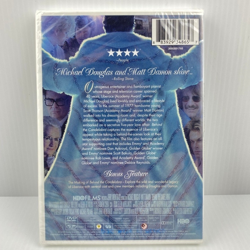 Behind The Candelabra DVD Movie Michael Douglas Matt Damon 2013 Film New Sealed - Picture 2 of 6